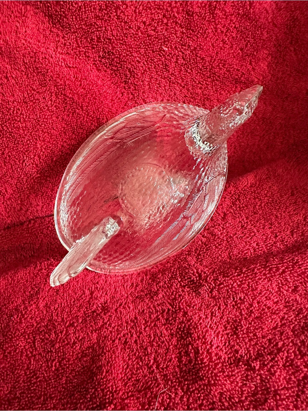 Vintage Indiana Glass Clear Large 7" Hen on Nest Covered Dish MCM Farmhouse - Picture 8 of 8